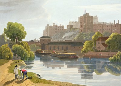Windsor Castle, from a Compilation of Views of Windsor, Eton and Virginia Water, c.1827-30 by William Daniell